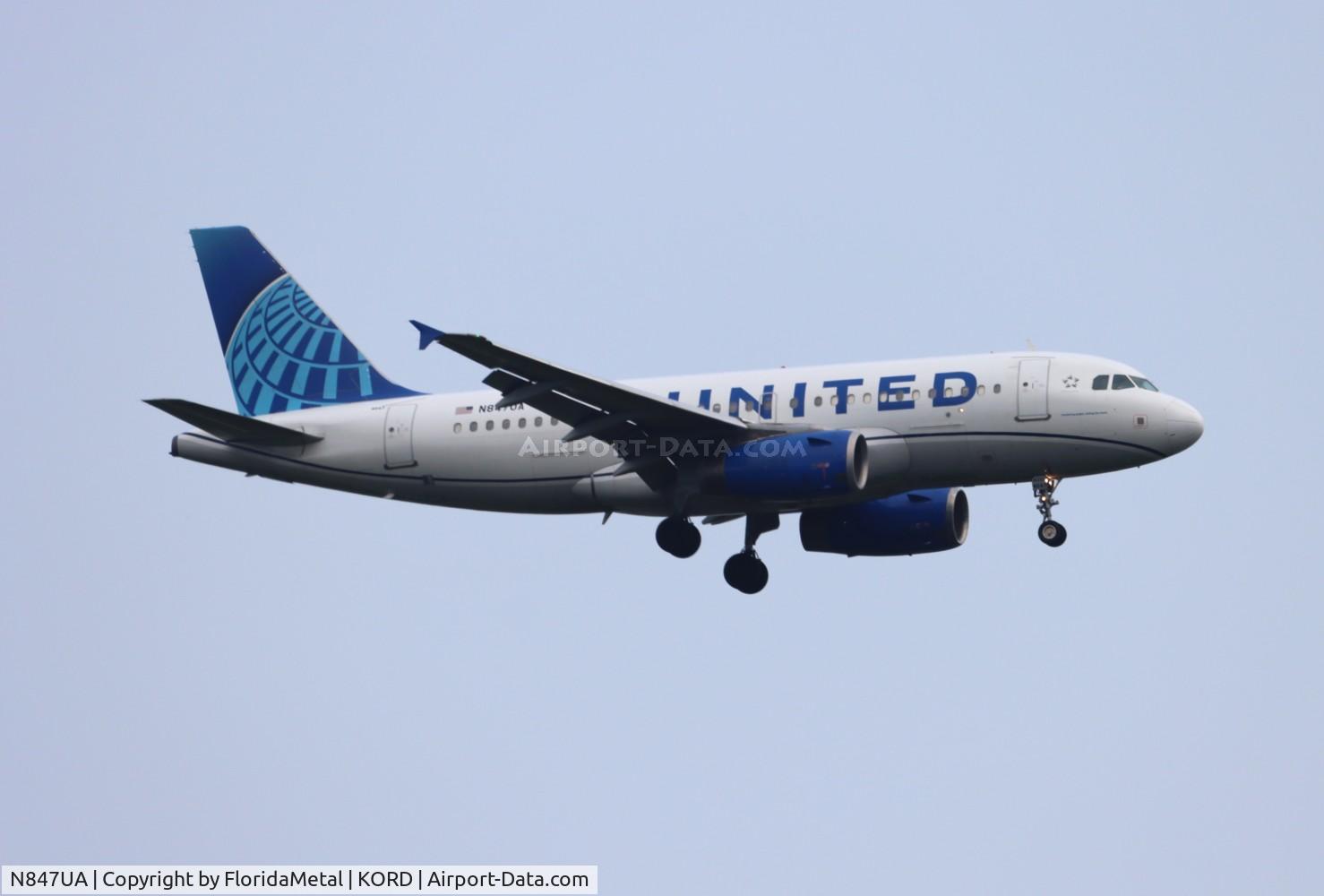 N847UA, 2001 Airbus A319-131 C/N 1627, UAL A319 nc zx boi-ord