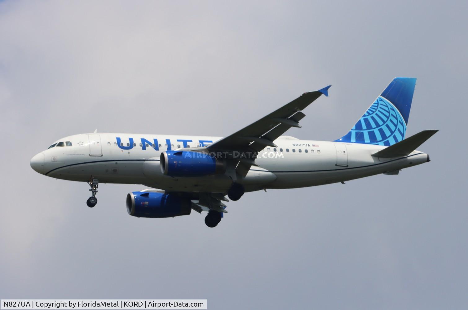 N827UA, 1999 Airbus A319-131 C/N 1022, UAL A319 nc zx dfw-ord