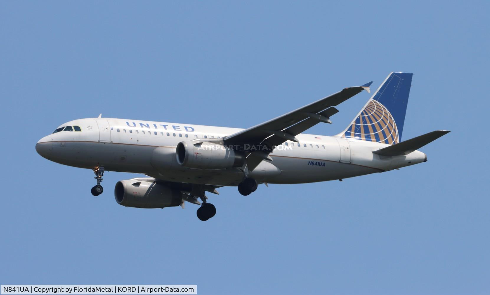 N841UA, 2001 Airbus A319-131 C/N 1545, UAL A319 oc zx atl-ord