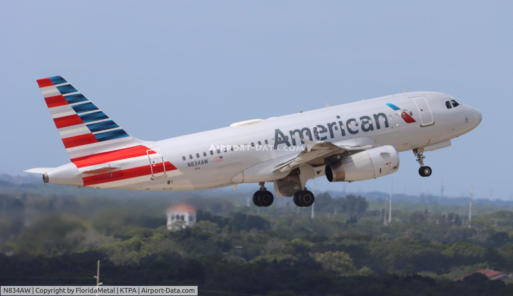 N834AW, 2004 Airbus A319-132 C/N 2302, AAL A319 zx tpa-mia