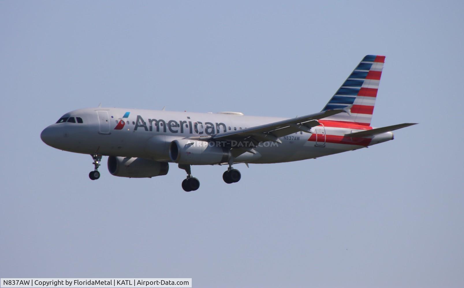 N837AW, 2005 Airbus A319-132 C/N 2595, AAL  A319 zx phl-atl