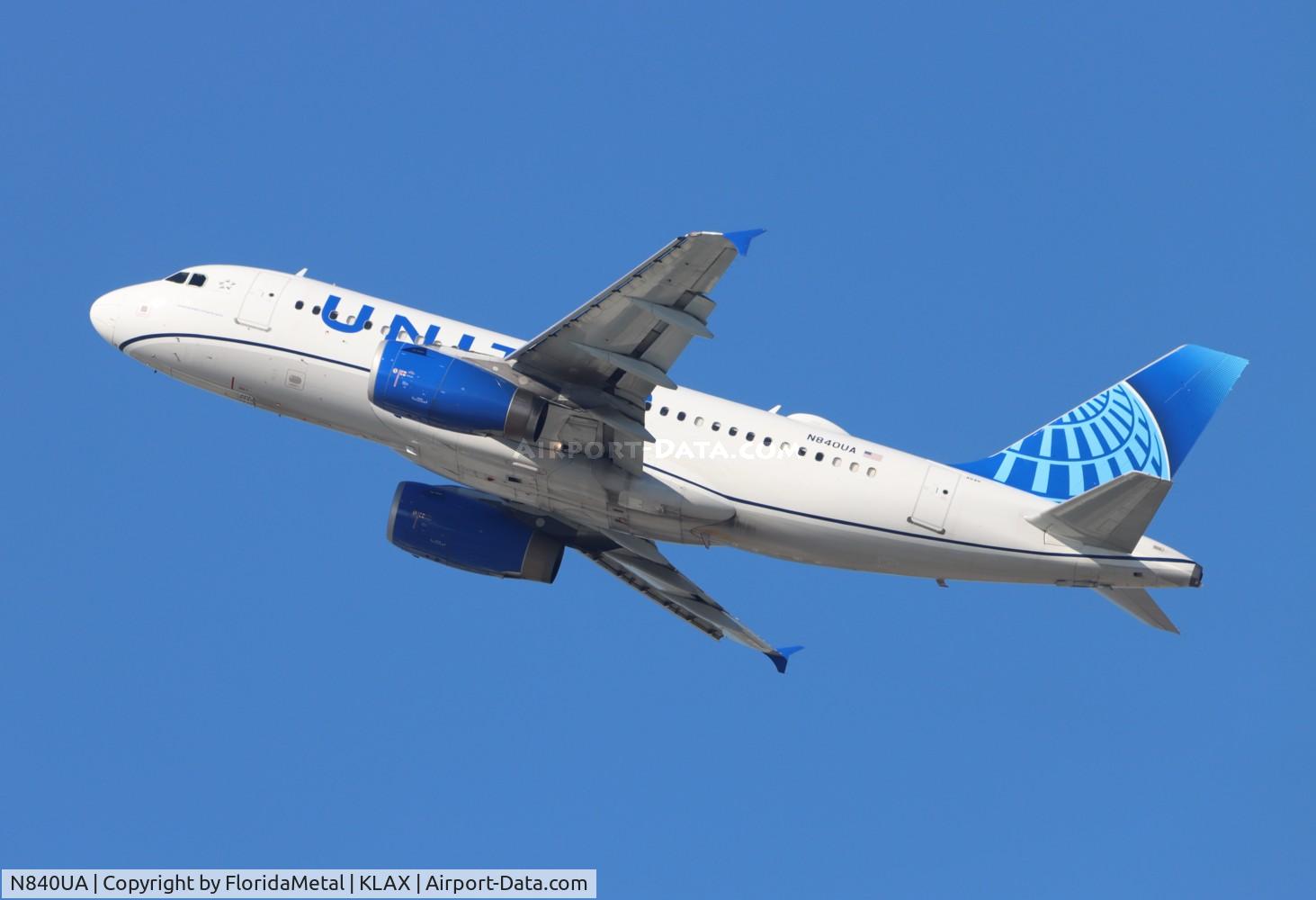 N840UA, 2001 Airbus A319-131 C/N 1522, UAL A319 nc zx lax-sfo