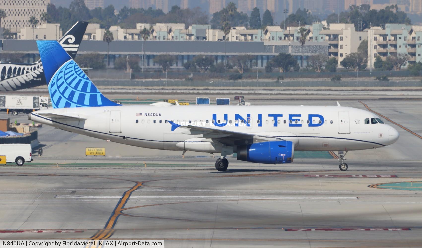 N840UA, 2001 Airbus A319-131 C/N 1522, UAL A319 nc zx sfo-lax