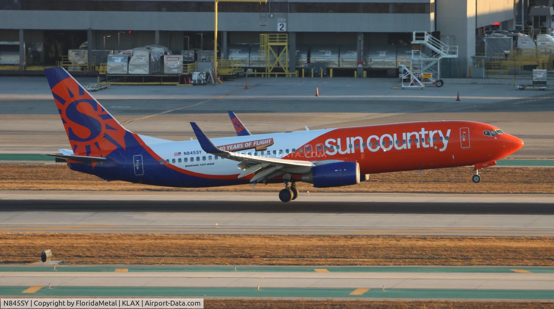 N845SY, 2011 Boeing 737-82R C/N 40727, SCX 738 zx msp-lax