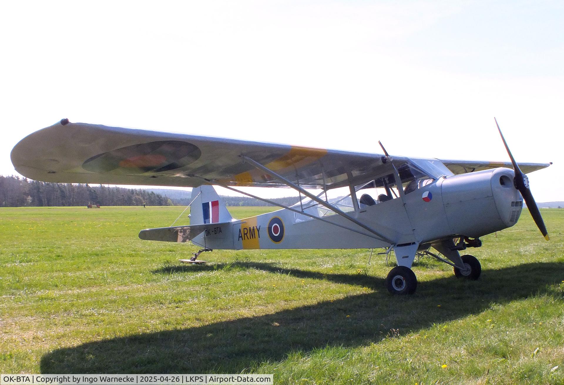 OK-BTA, 1945 Taylorcraft J Auster 5 C/N 1753, Taylorcraft J Auster 5 at the 2025 Plasy Den ve vzduchu airshow