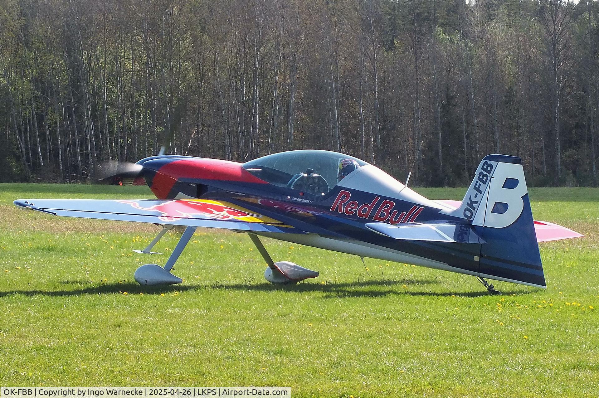 OK-FBB, XtremeAir XA-42 Sbach 342 C/N 127, XtremeAir Sbach 342 of the Flying Bulls aerobatic team at the 2025 Plasy Den ve vzduchu airshow