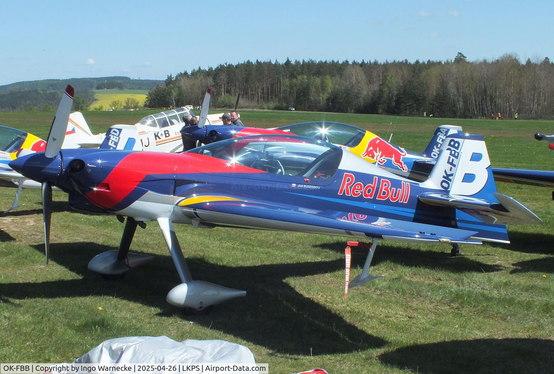 OK-FBB, XtremeAir XA-42 Sbach 342 C/N 127, XtremeAir Sbach 342 of the Flying Bulls aerobatic team at the 2025 Plasy Den ve vzduchu airshow