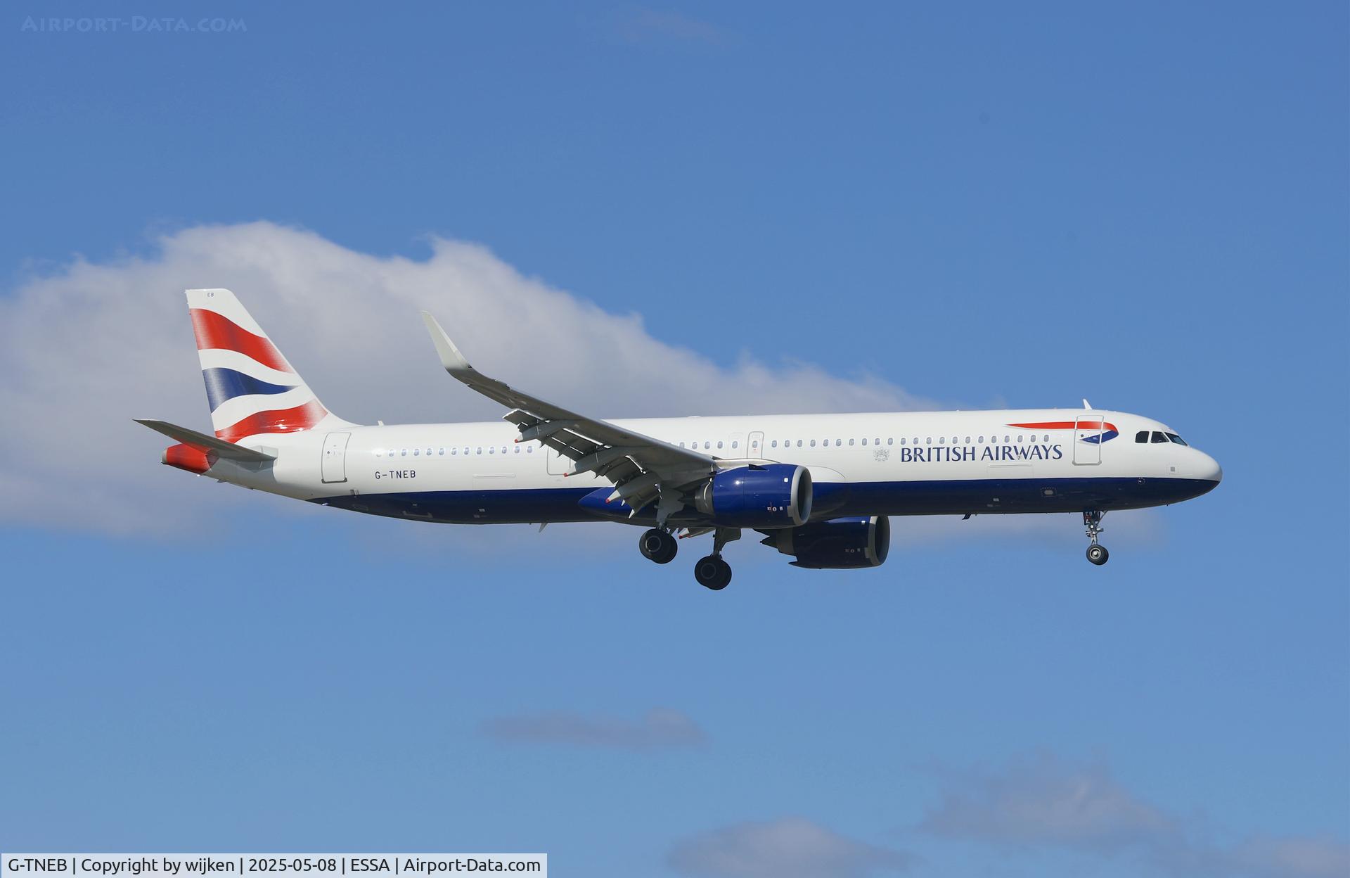 G-TNEB, 2023 Airbus A321-251NX C/N 11585, Rwy 01L
