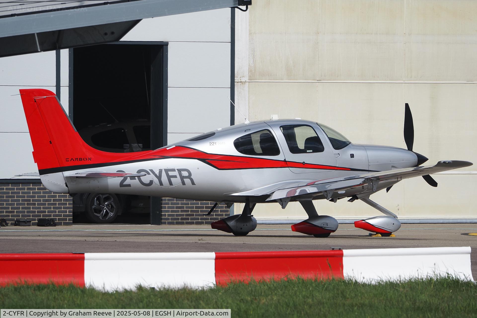 2-CYFR, 2015 Cirrus SR22T Perspective G5 C/N 1070, Parked at Norwich.