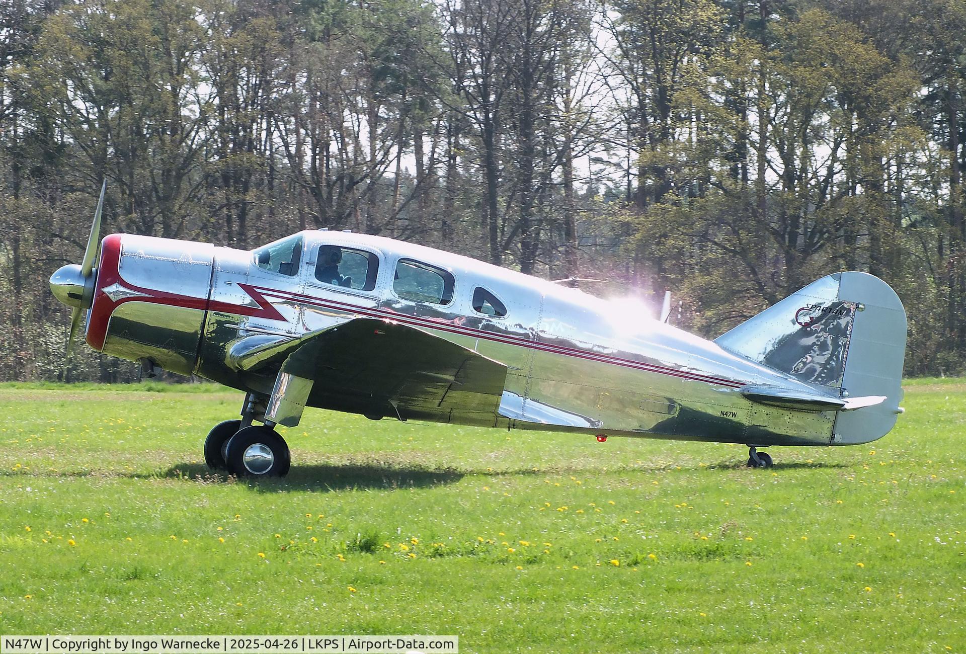 N47W, 1939 Spartan 7W Executive C/N 25, Spartan 7W Executive at the 2025 Plasy Den ve vzduchu airshow