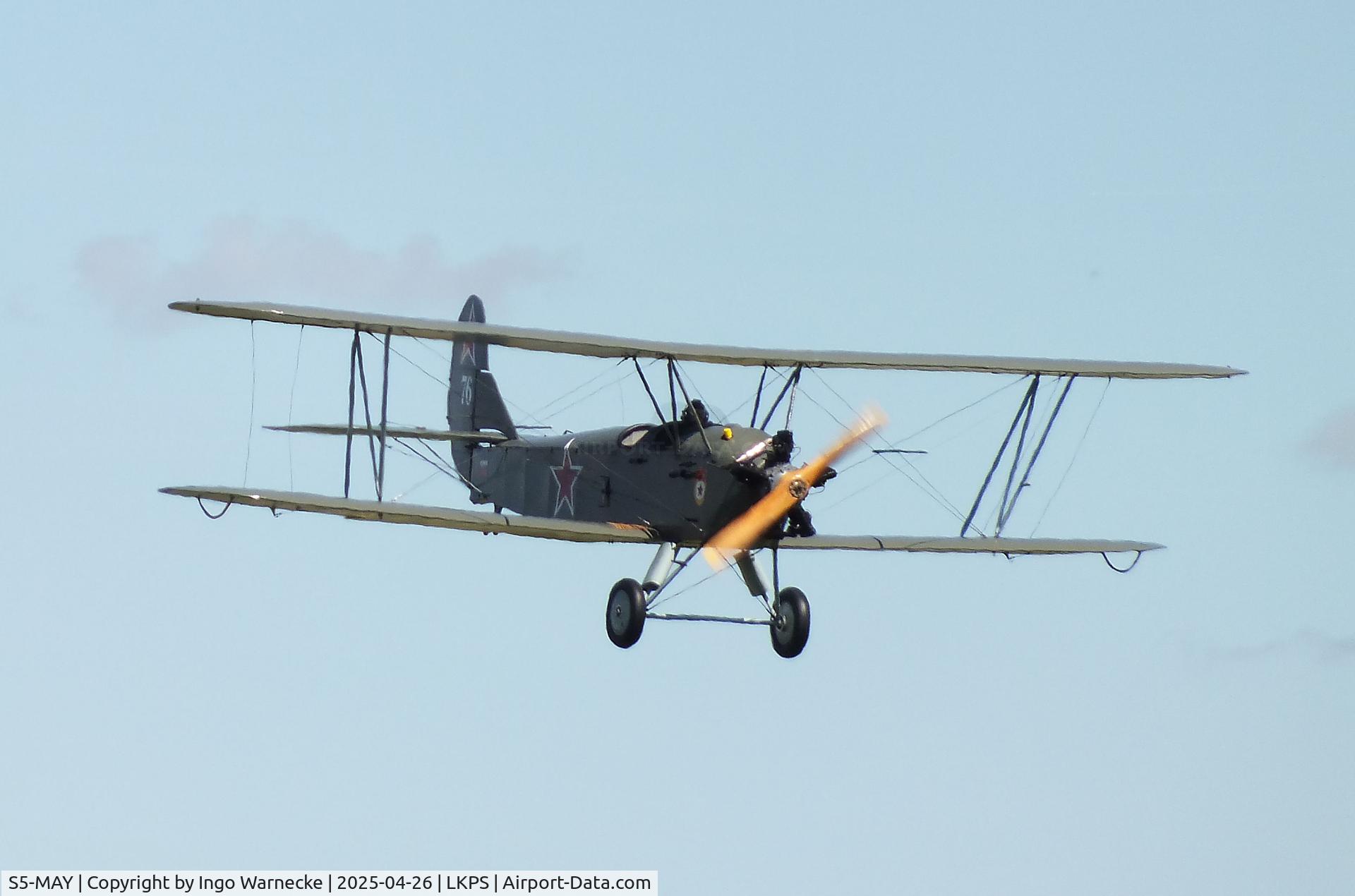 S5-MAY, Polikarpov Po-2 C/N 0076, Polikarpov Po-2 at the 2025 Plasy Den ve vzduchu airshow