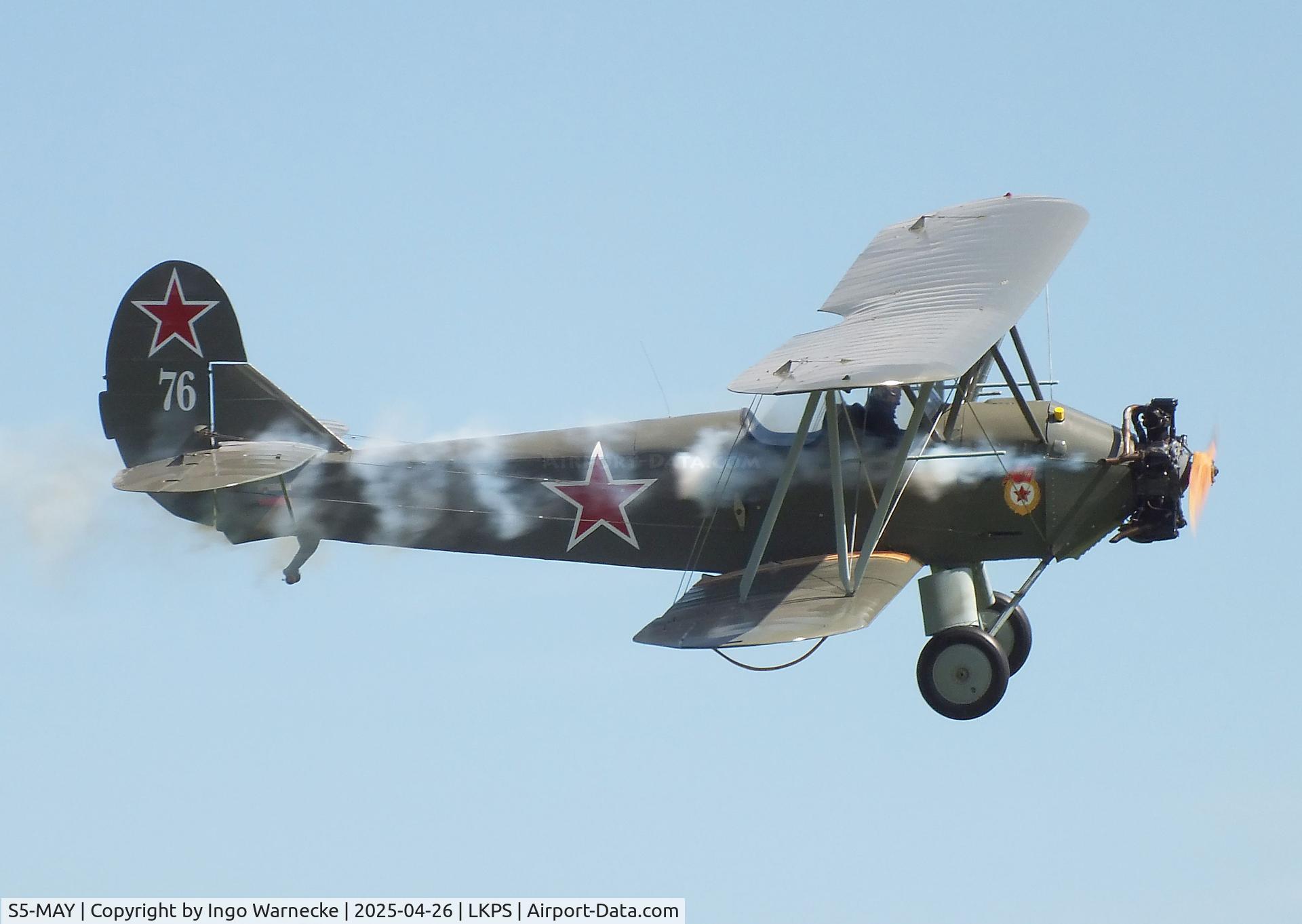 S5-MAY, Polikarpov Po-2 C/N 0076, Polikarpov Po-2 at the 2025 Plasy Den ve vzduchu airshow
