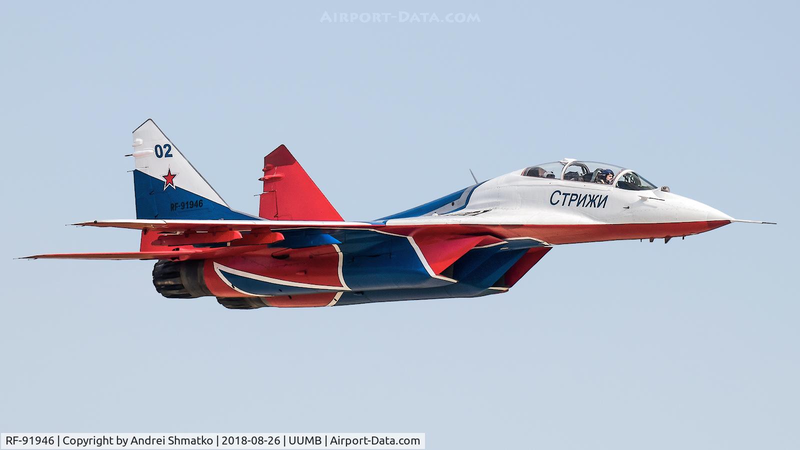 RF-91946, Mikoyan-Gurevich MiG-29UB (9-51) C/N 50903025116, Swifts display team at ARMY airshow.
