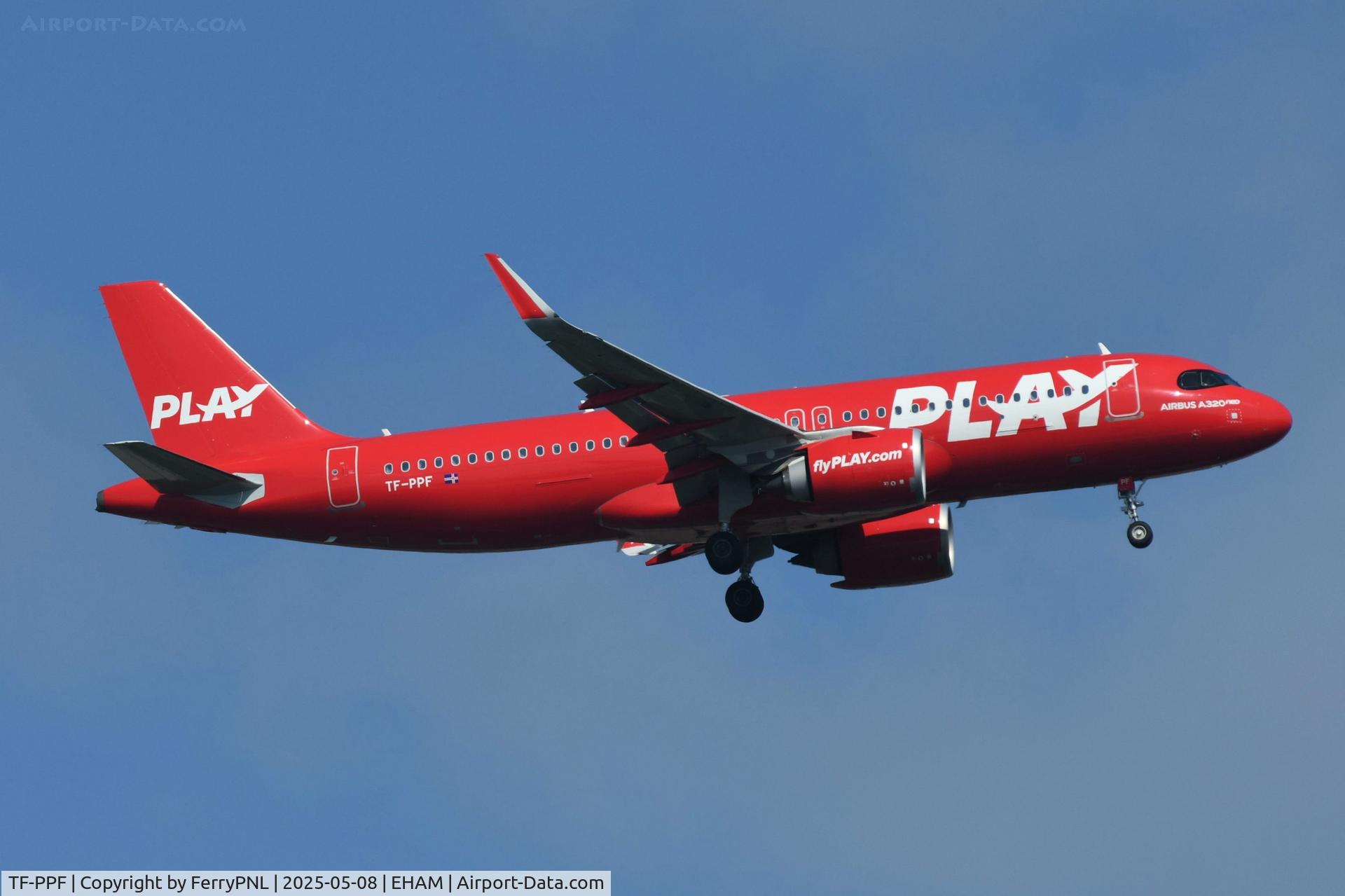 TF-PPF, 2022 Airbus A320-251N C/N 11344, Bright red Play A320N arriving