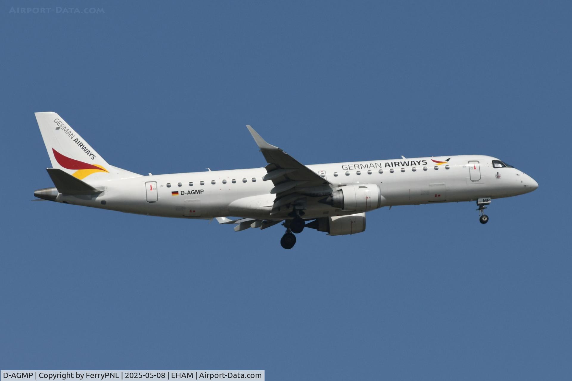 D-AGMP, 2009 Embraer 190AR (ERJ-190-100IGW) C/N 19000329, German Airways ERJ190 operating on behalf of KLM