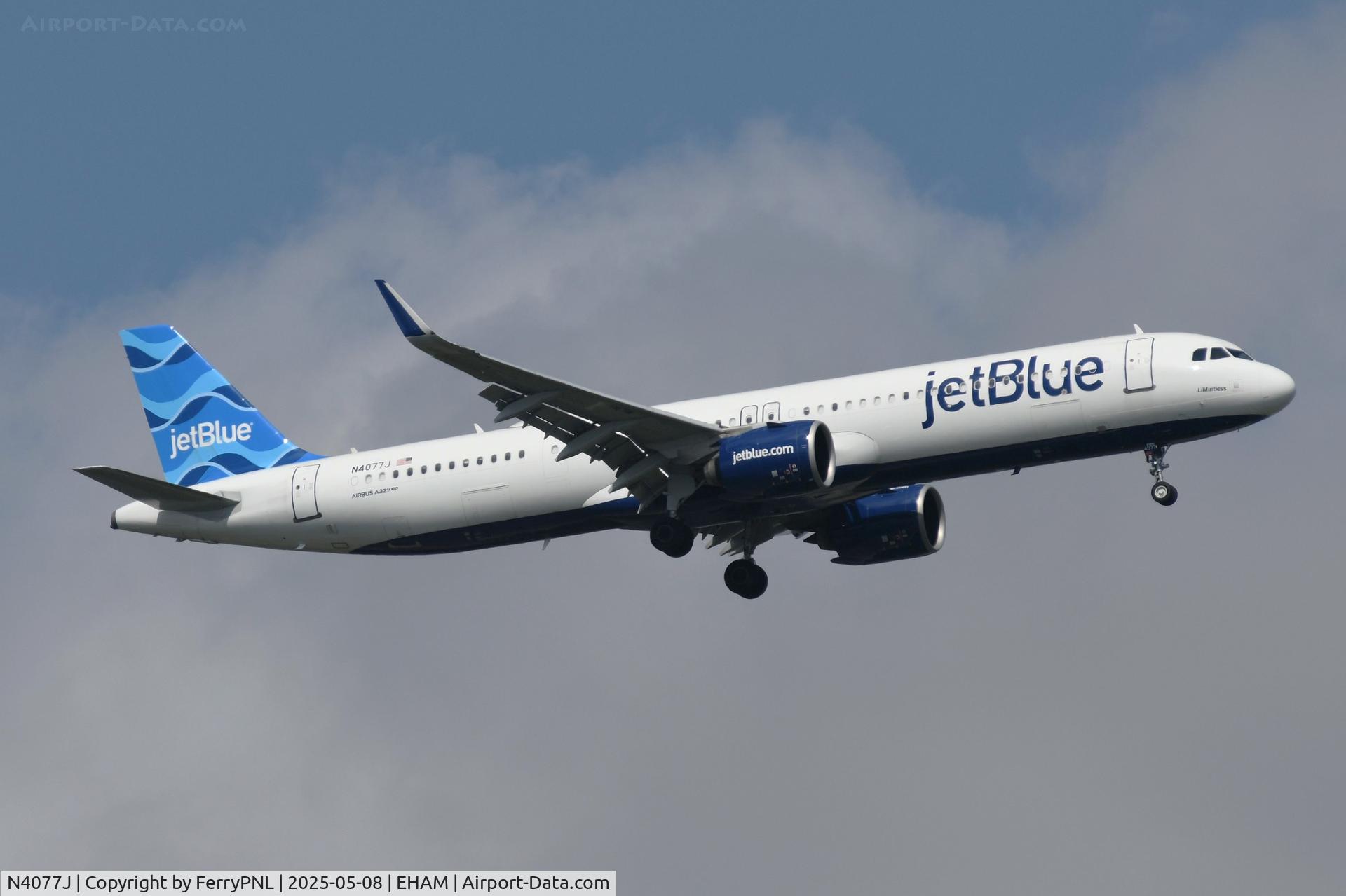 N4077J, 2023 Airbus A321-271NX C/N 11604, JetBlue A321N arriving from JFK