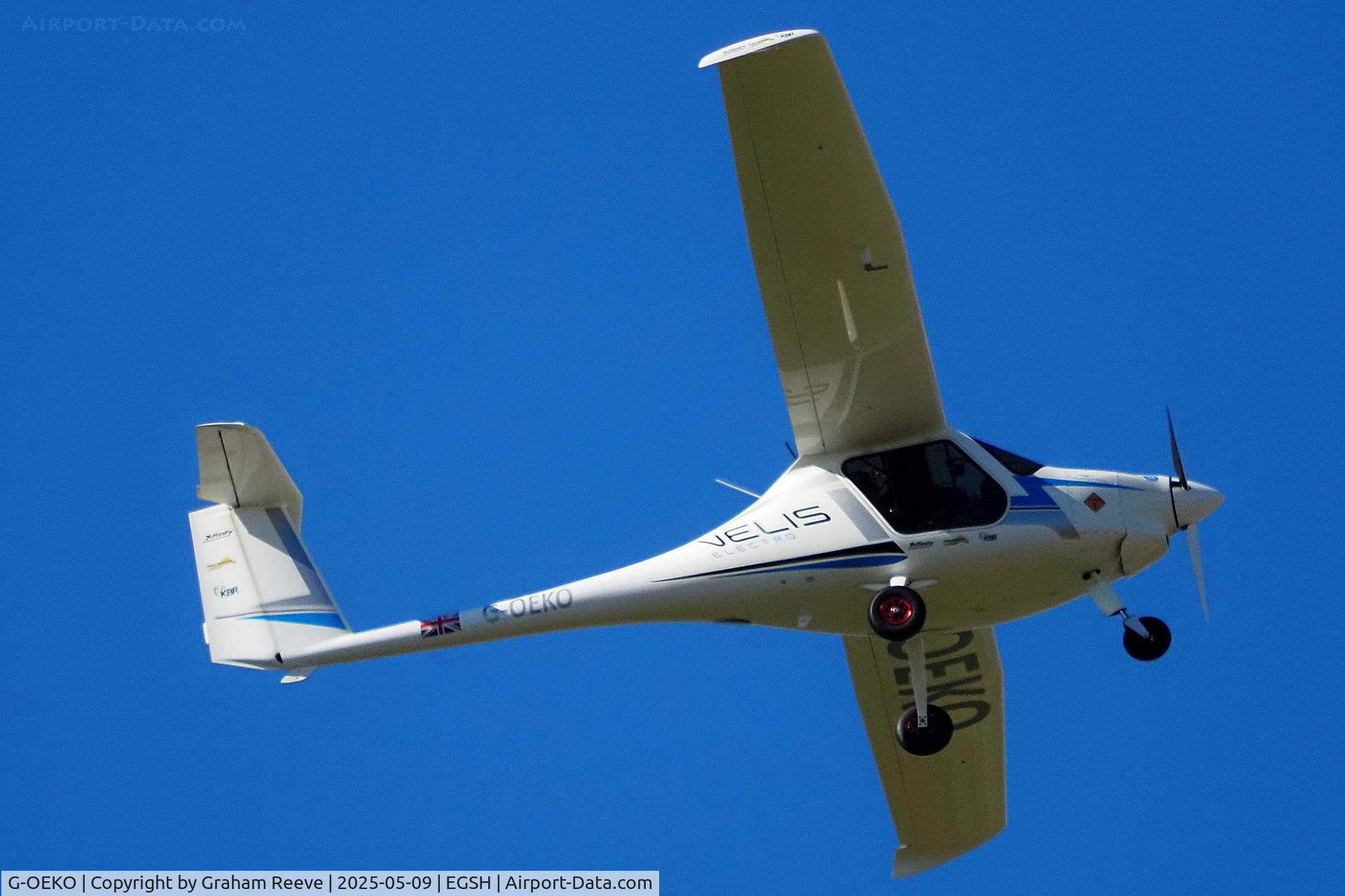 G-OEKO, 2021 Pipistrel Virus SW 128 C/N VSW1280042, Departing from Norwich.