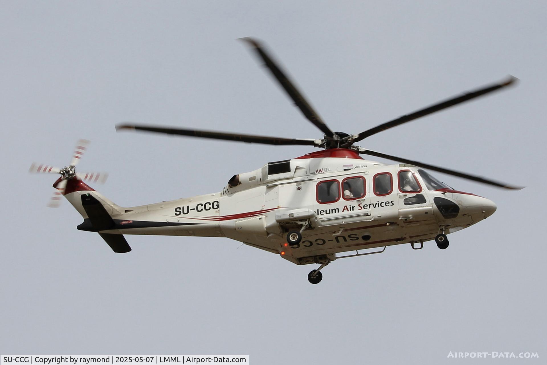 SU-CCG, 2017 Agusta Westland AW139 C/N 41530, Agusta Westland AW139 reg SU-CCG of Petroleum Air Services landing on RW05 at Malta.