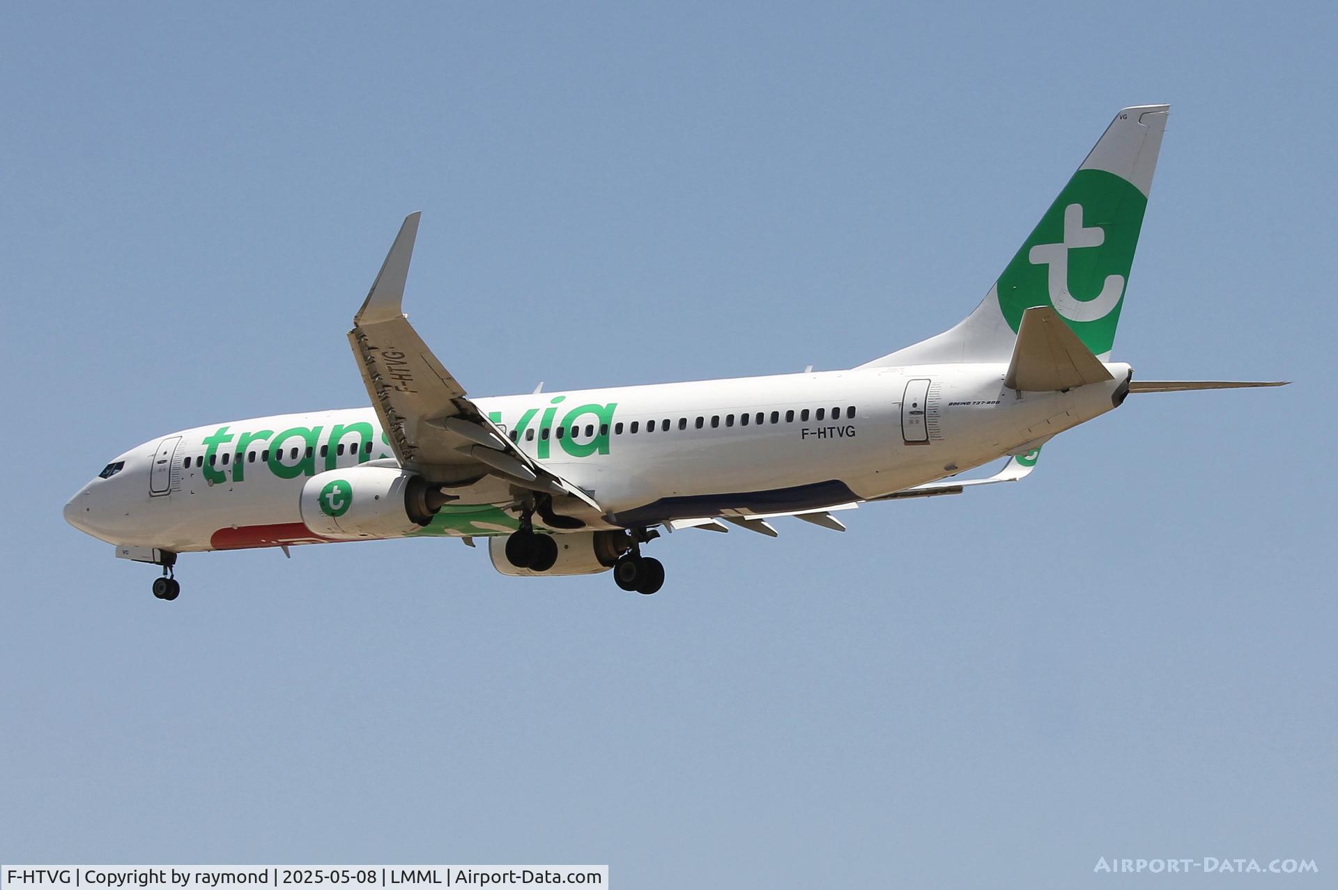 F-HTVG, 2017 Boeing 737-8K2 C/N 62156, Boeing 737-800 reg F-HTVG of Transavia France landing in Malta.