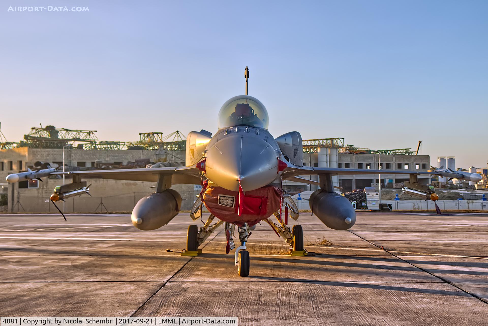4081, 2003 Lockheed Martin F-16D Fighting Falcon C/N JD-6, Static display at the Malta International Airshow 2017.