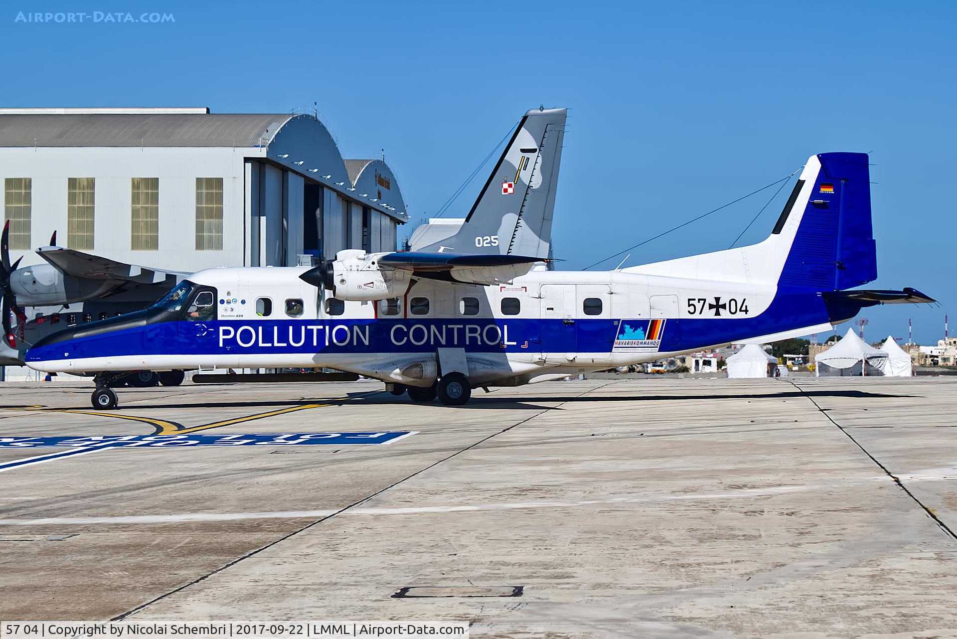 57 04, Dornier 228-212(LM) C/N 8214, Arriving for the Malta International Airshow 2017.