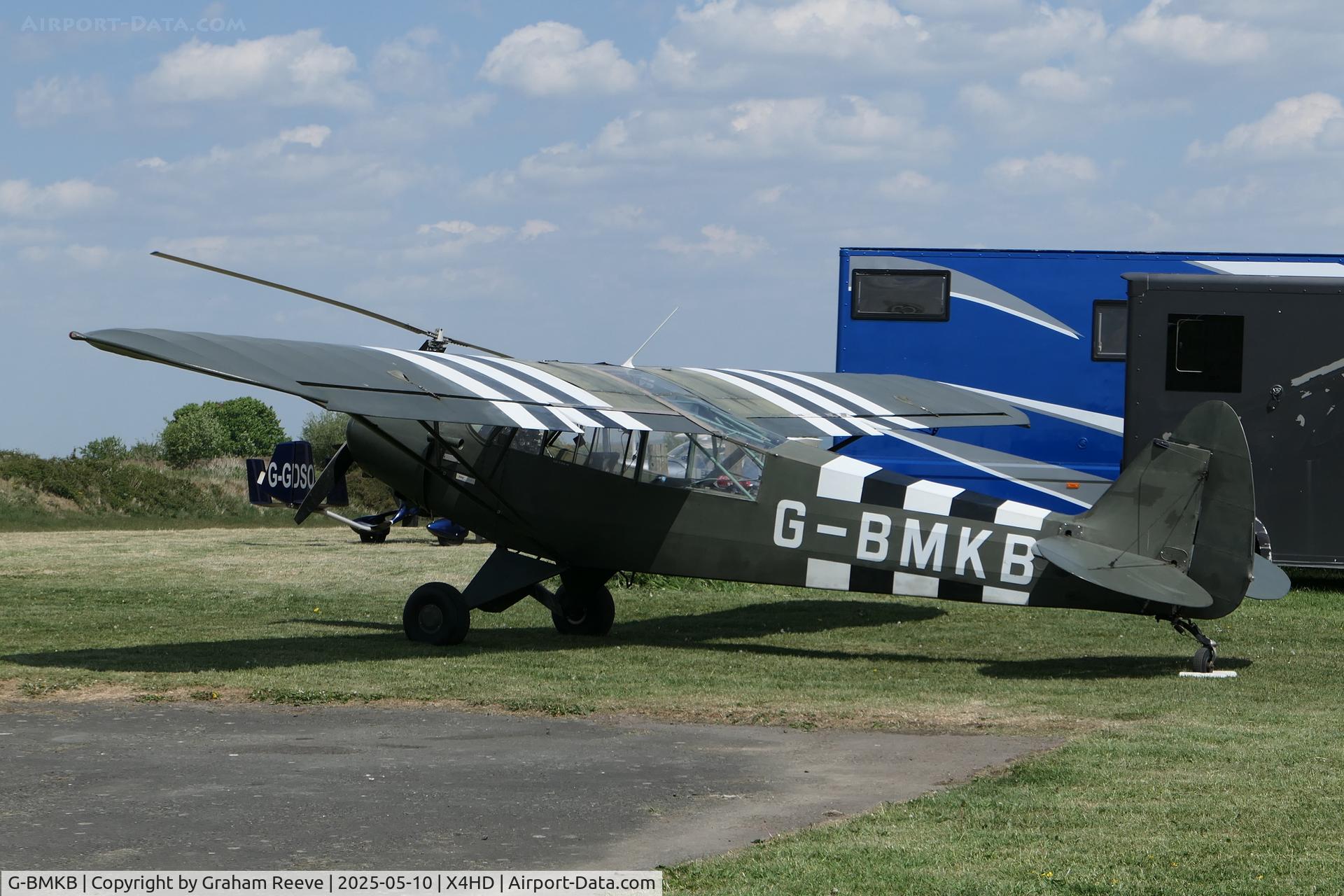 G-BMKB, 1954 Piper L-21B Super Cub (PA-18-135) C/N 18-3817, Parked at Crosland Moor.