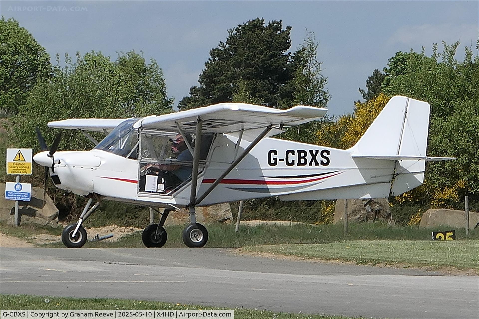 G-CBXS, 2002 Best Off Skyranger J2.2(1) C/N BMAA/HB/248, Departing from Crosland Moor.