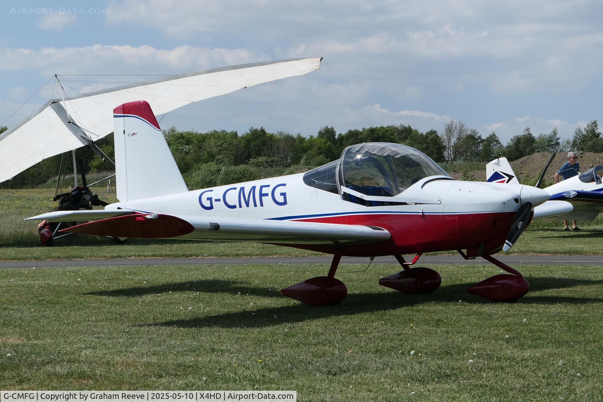 G-CMFG, 2021 Vans RV-12iS C/N 121048, Parked at Crosland Moor.