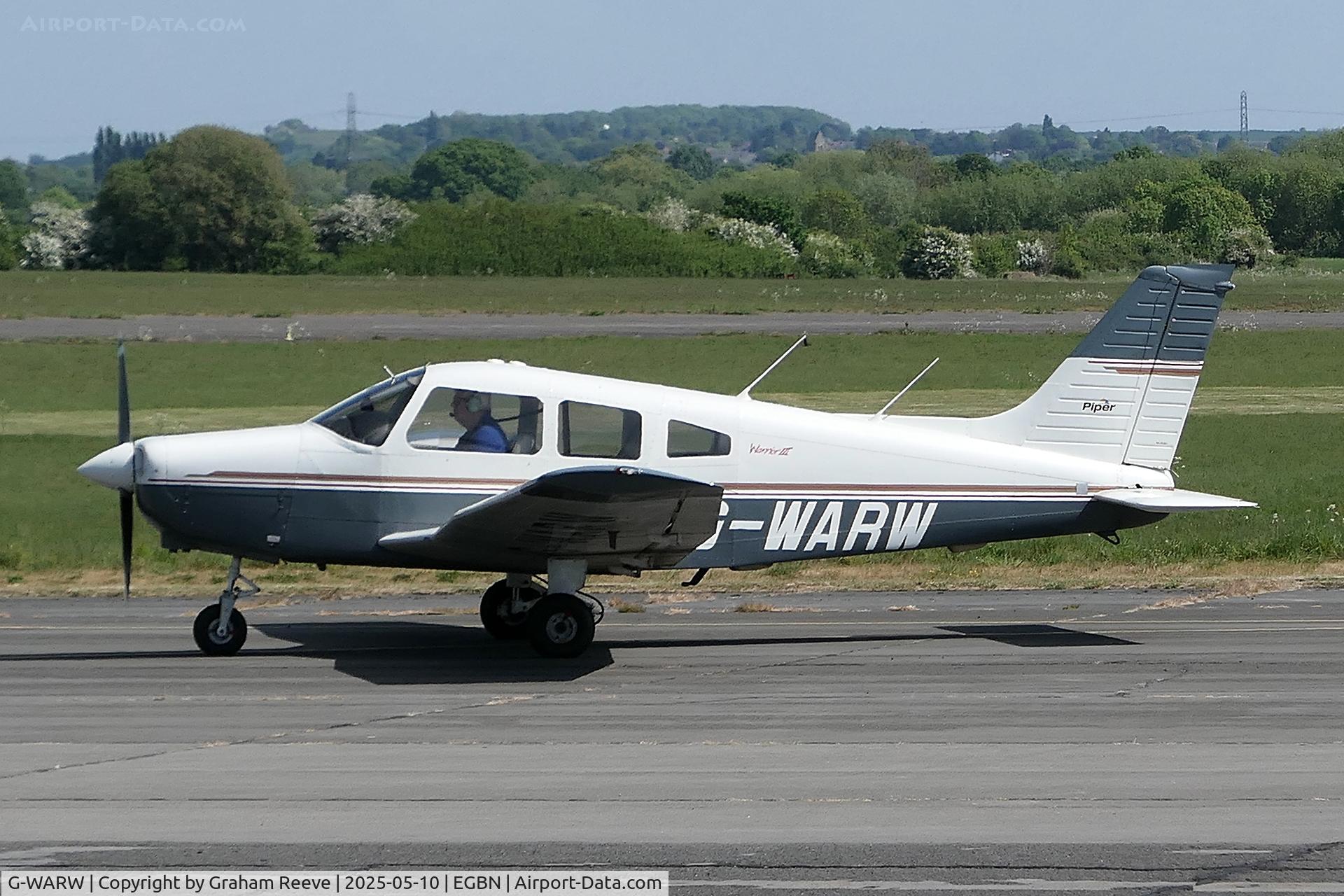 G-WARW, 1998 Piper PA-28-161 Cherokee Warrior III C/N 28-42037, Departing from Tollerton.