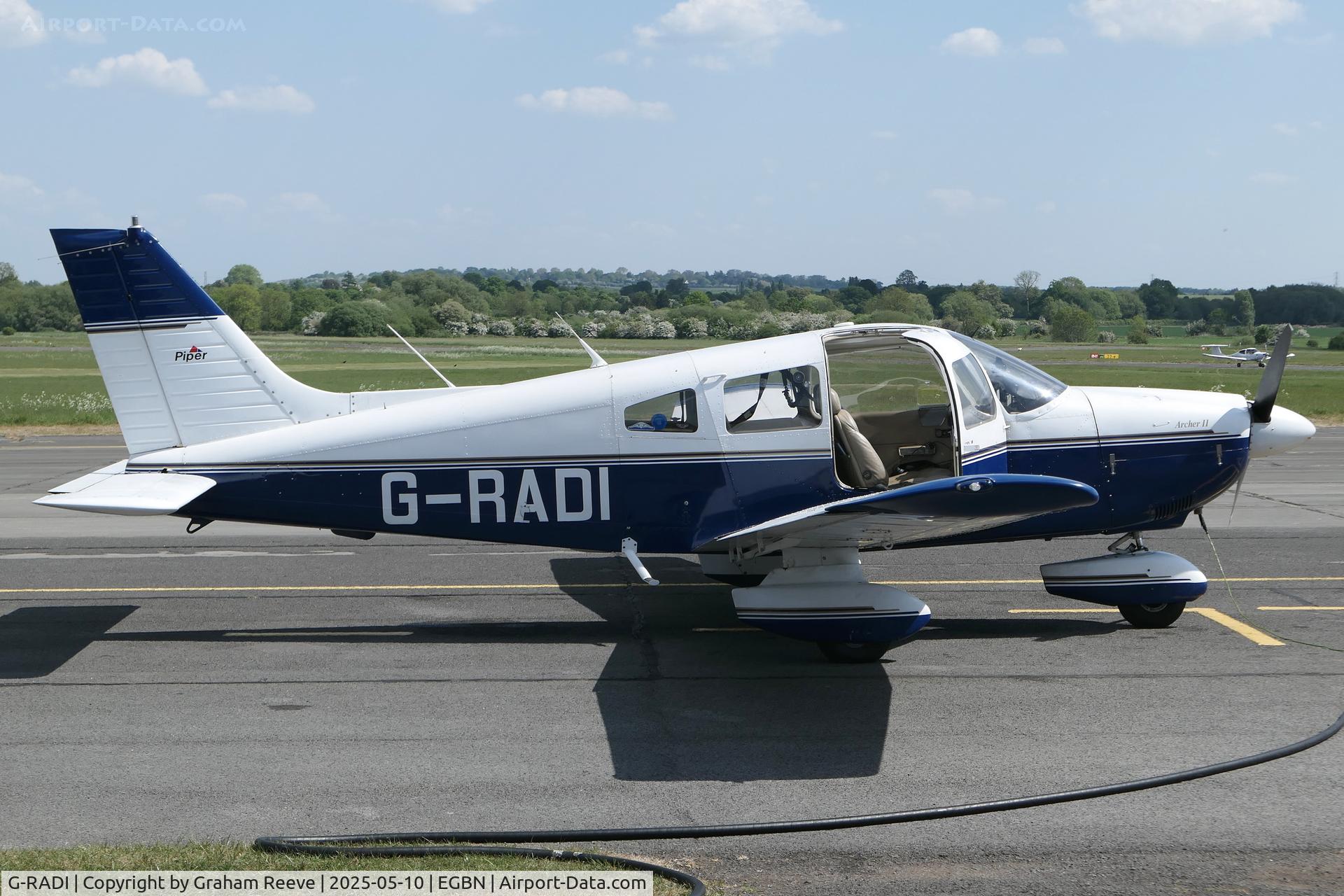 G-RADI, 1985 Piper PA-28-181 Cherokee Archer II C/N 28-8690002, Parked at Tollerton.
