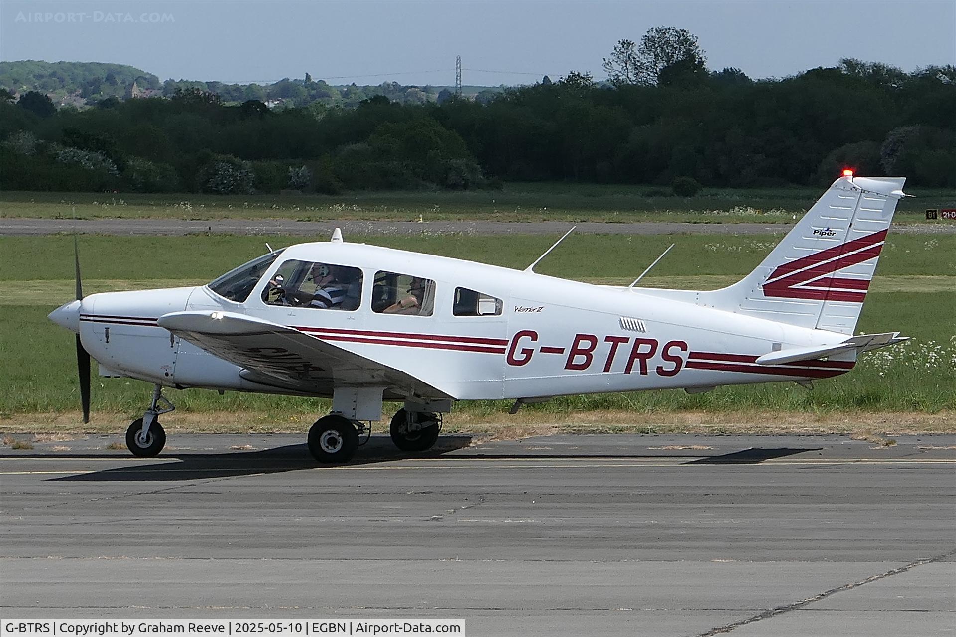 G-BTRS, 1981 Piper PA-28-161 Cherokee Warrior II C/N 28-8116004, Just landed at Tollerton.