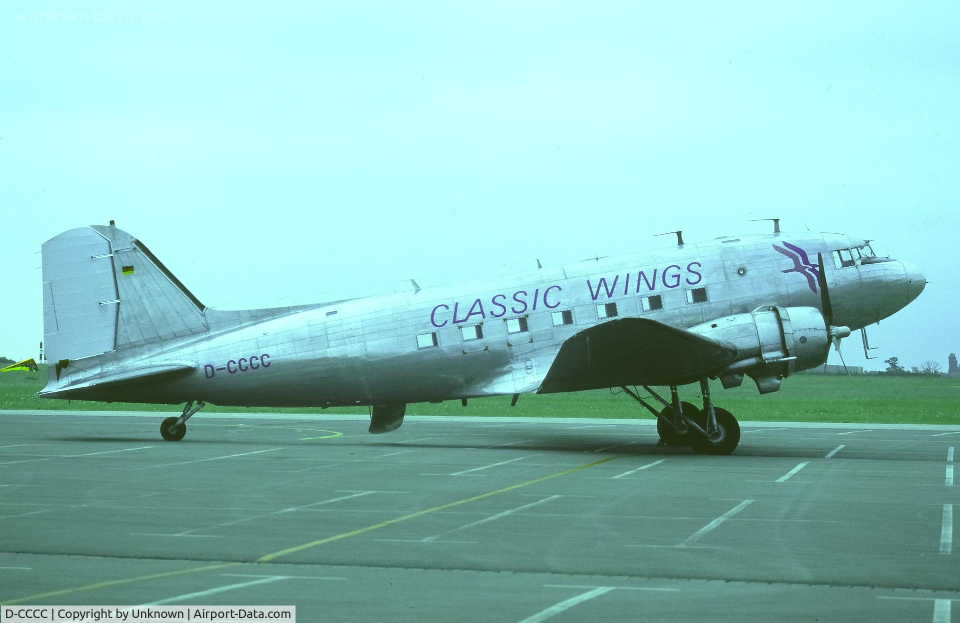 D-CCCC, 1942 Douglas DC-3A (C-53D) C/N 7353, Classic Wings 1988-91 .Crashed near Heidelberg Germany 22.12.1991