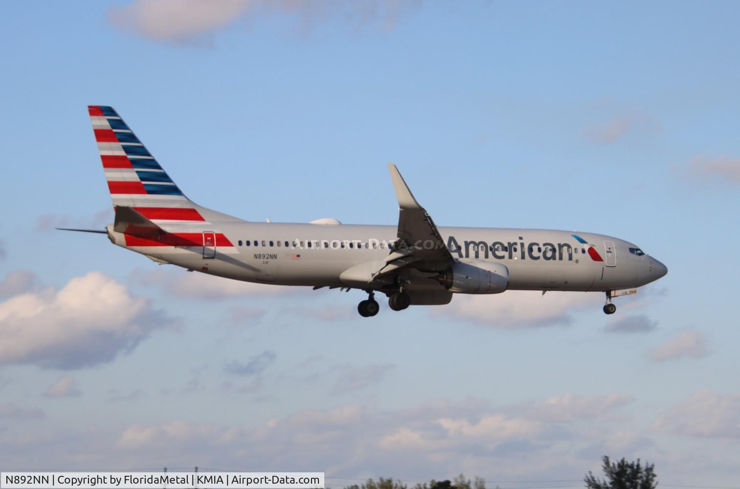 N892NN, 2012 Boeing 737-823 C/N 31145, AAL 738 zx tpa-mia
