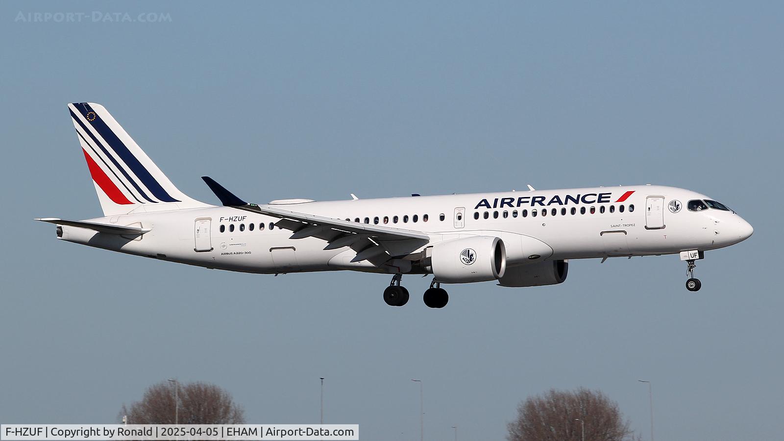 F-HZUF, 2021 Airbus A220-300 C/N 55149, at eham
