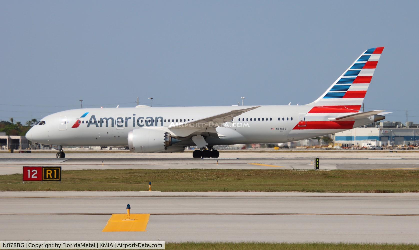 N878BG, 2022 Boeing 787-8 Dreamliner Dreamliner C/N 65998, AAL 788 zx mia-lax