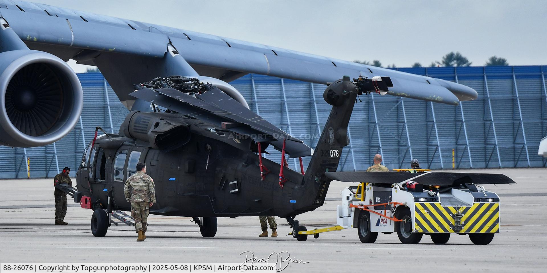 88-26076, 1989 Sikorsky UH-60A C/N 701298, NH ARNG Blackhawk taken out of a C-5 which just brought it back to NH after training down south