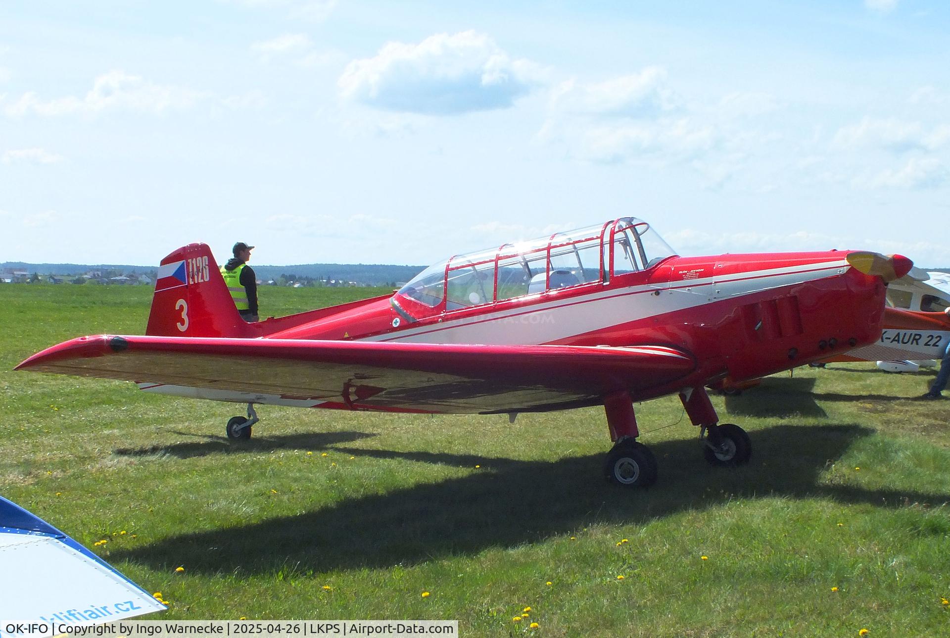 OK-IFO, Moravan Zlin Z126 Trener 2 C/N 755, Zlin Z-126 Trener 2 at the 2025 Plasy Den ve vzduchu airshow