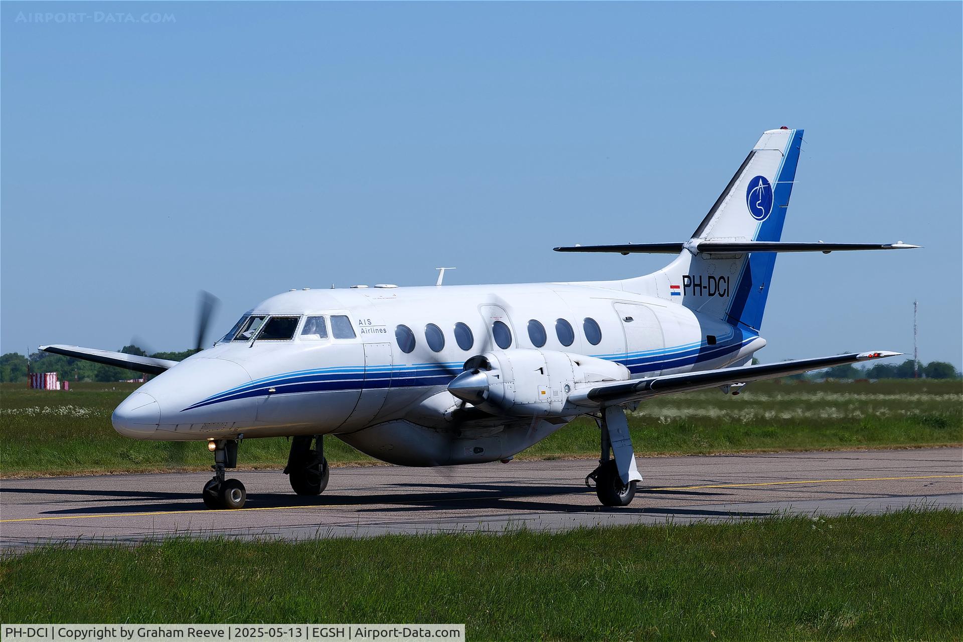 PH-DCI, 1990 British Aerospace BAe-3201 Jetstream C/N 916, Just landed at Norwich.