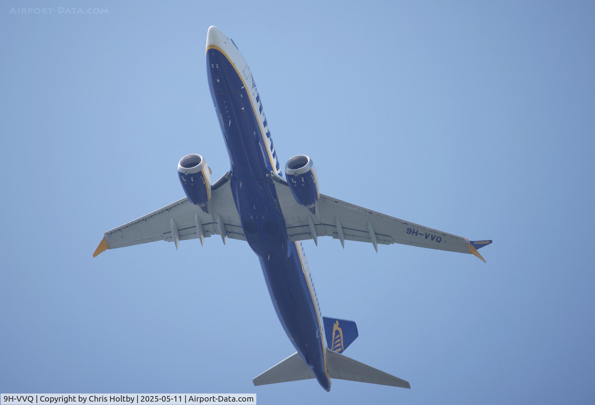9H-VVQ, 2024 Boeing 737-8MAX 200 C/N 67102, Over Amwell, Herts.