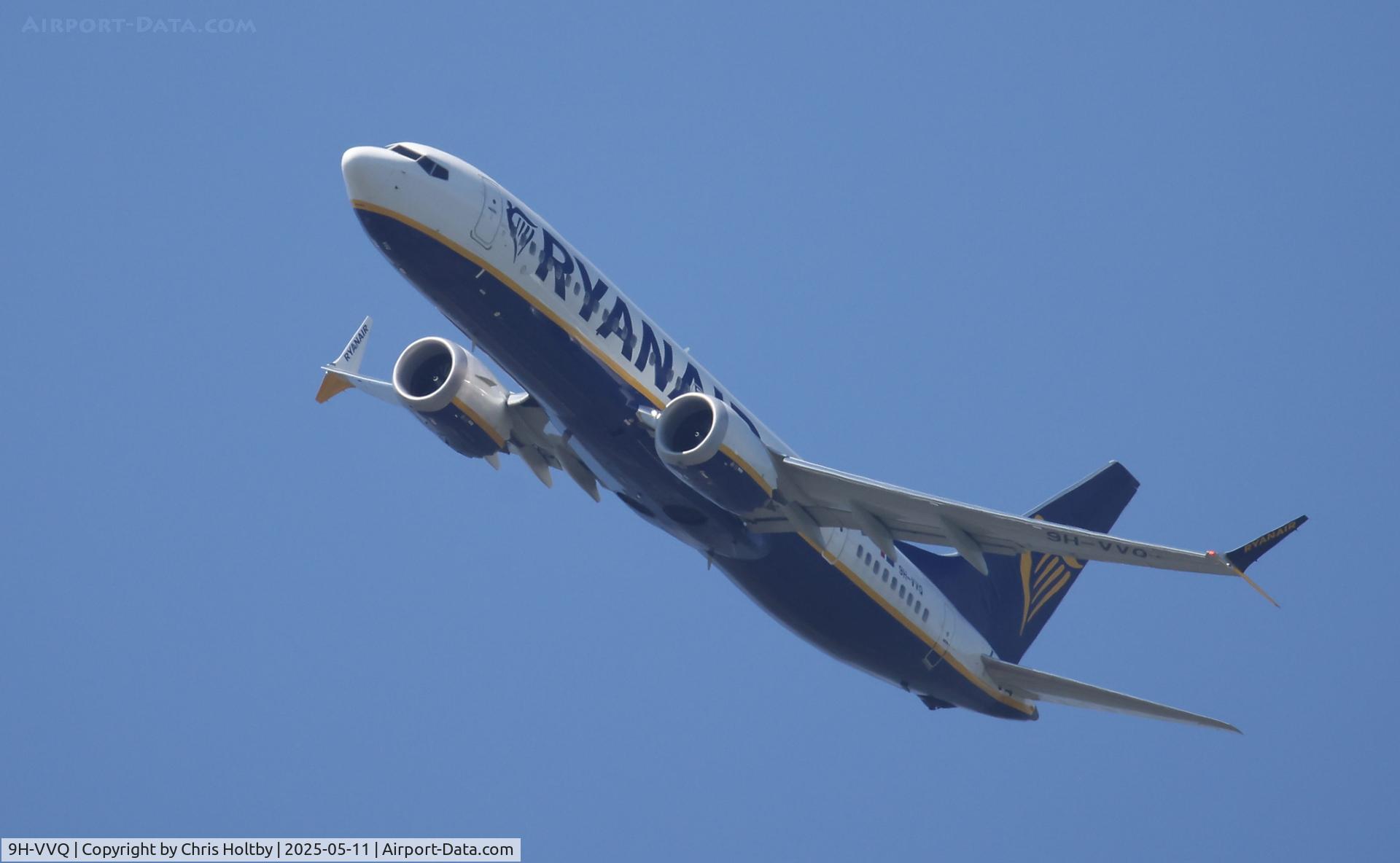 9H-VVQ, 2024 Boeing 737-8MAX 200 C/N 67102, Over Amwell, Herts. into Stansted, Essex