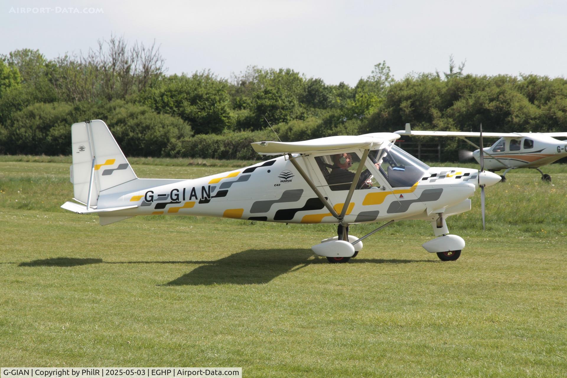 G-GIAN, 2019 Ikarus C42 FB100 Bravo C/N 1812-7555, G-GIAN 2019 The Light Aircraft Co Ltd Ikarus C42 FB100 Bravo Popham Microlight Fly In 
