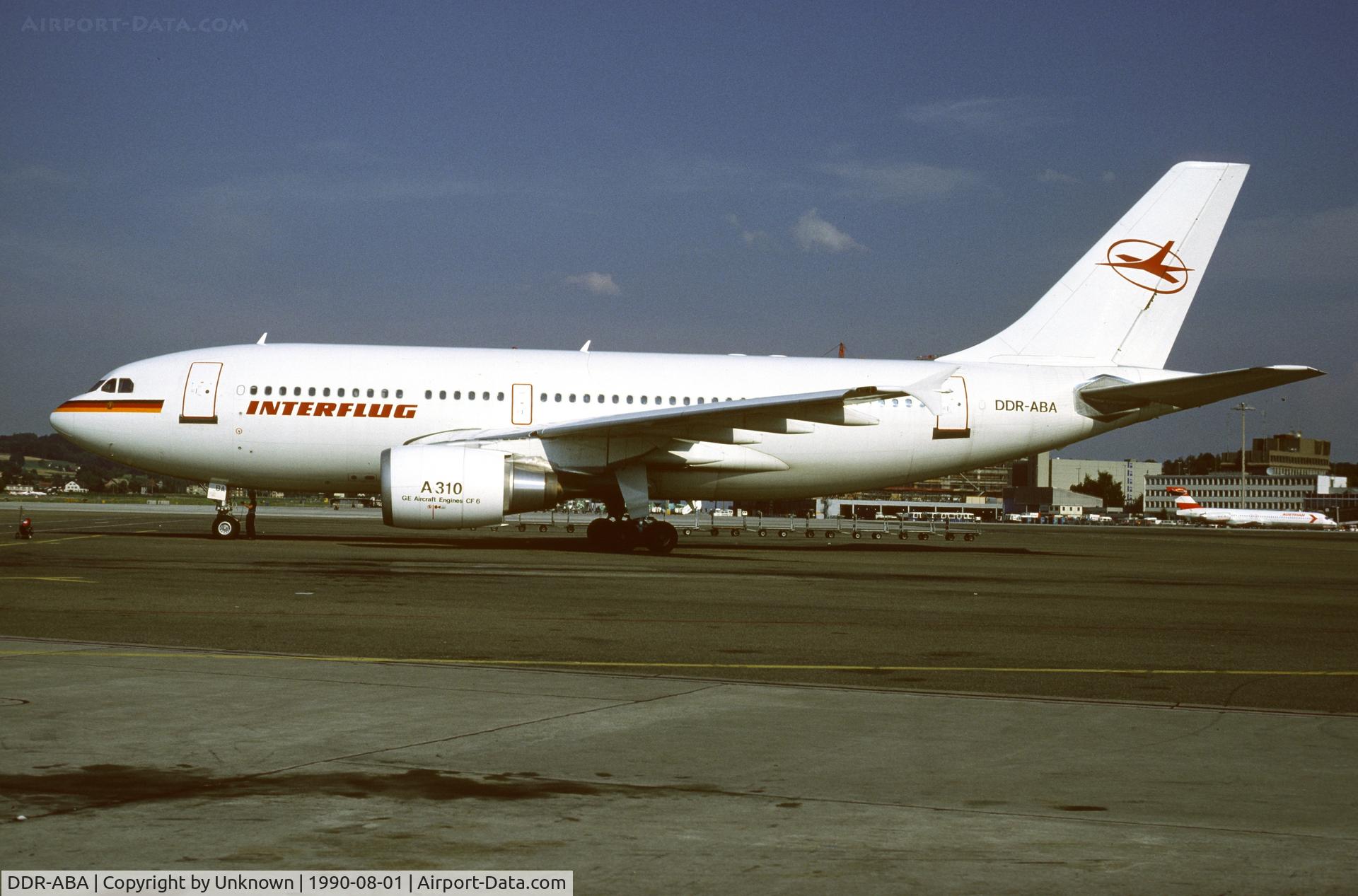 DDR-ABA, 1989 Airbus A310-304 C/N 498, Unknown 8.1990