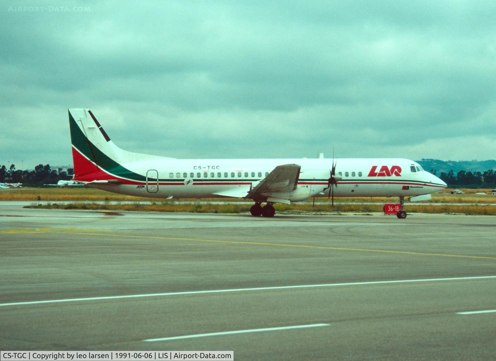 CS-TGC, 1990 British Aerospace ATP C/N 2024, Lisboa 6.6.1991