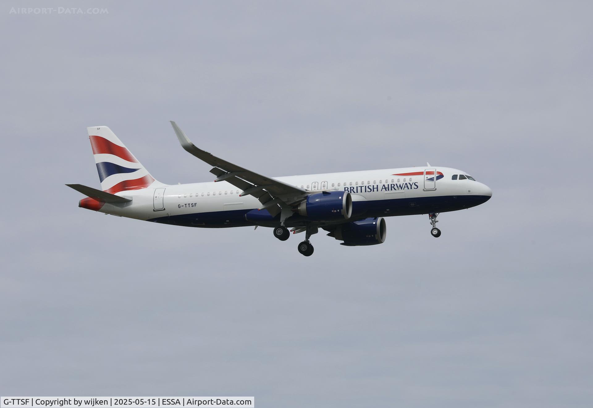 G-TTSF, 2025 Airbus A320-251N C/N 12535, Rwy 01L