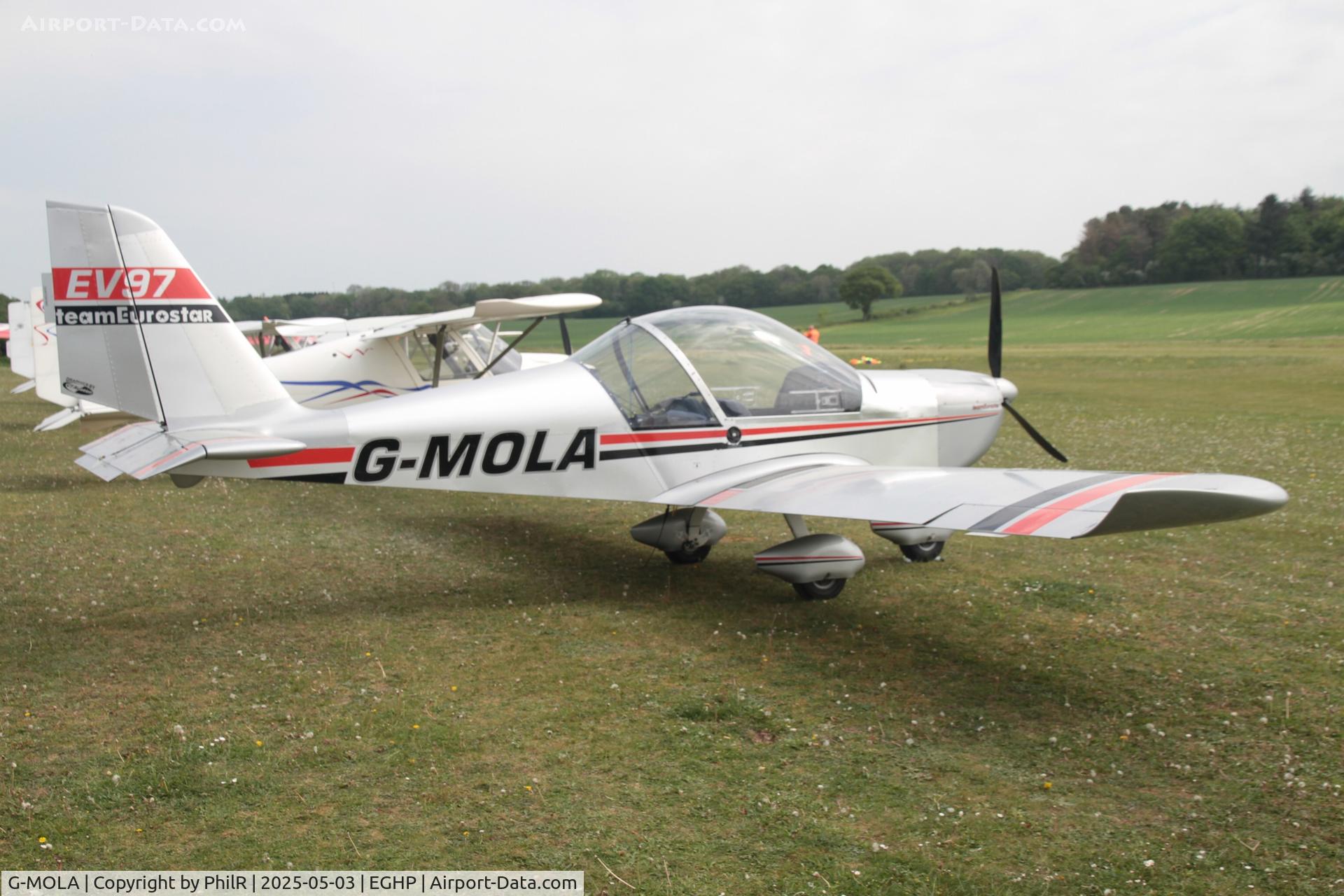 G-MOLA, 2012 Cosmik EV-97 TeamEurostar UK C/N 3937, G-MOLA 2012 Cosmik Aviation Ltd EV-97 TeamEurostar UK Popham Microlight Fly In 