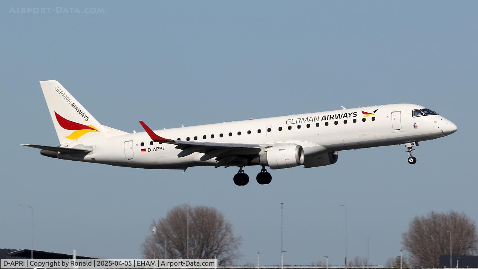 D-APRI, 2008 Embraer 190LR (ERJ-190-100LR) C/N 19000178, at eham