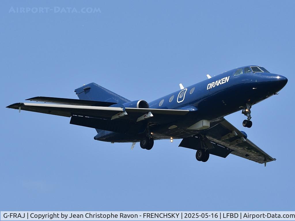 G-FRAJ, 1966 Dassault Falcon 20DC C/N 20, Teesside (MME)	Bordeaux (BOD)	FRA86