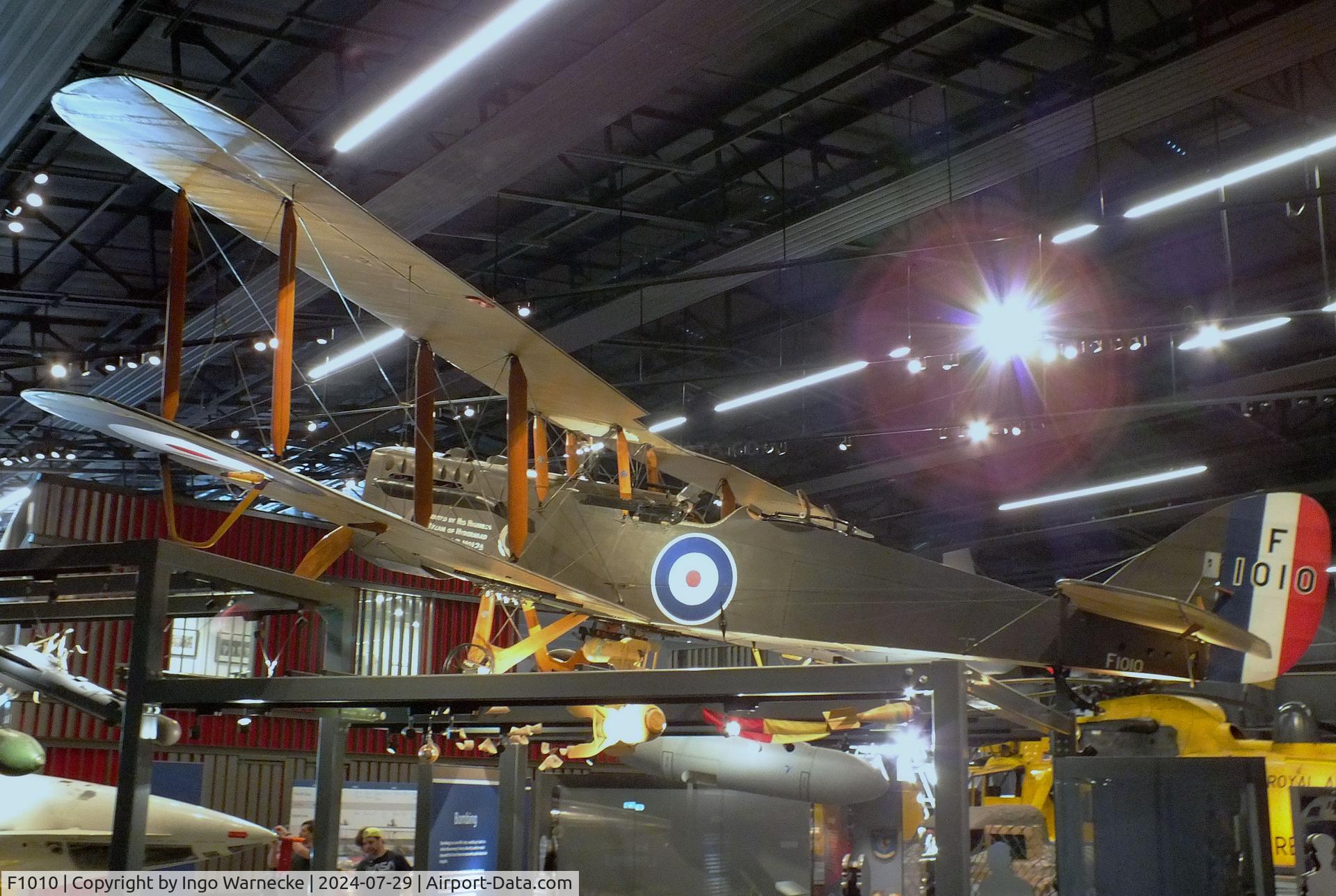 F1010, De Havilland DH-9A C/N WA8459AMA, De Havilland D.H.9A at the RAF Museum Hendon