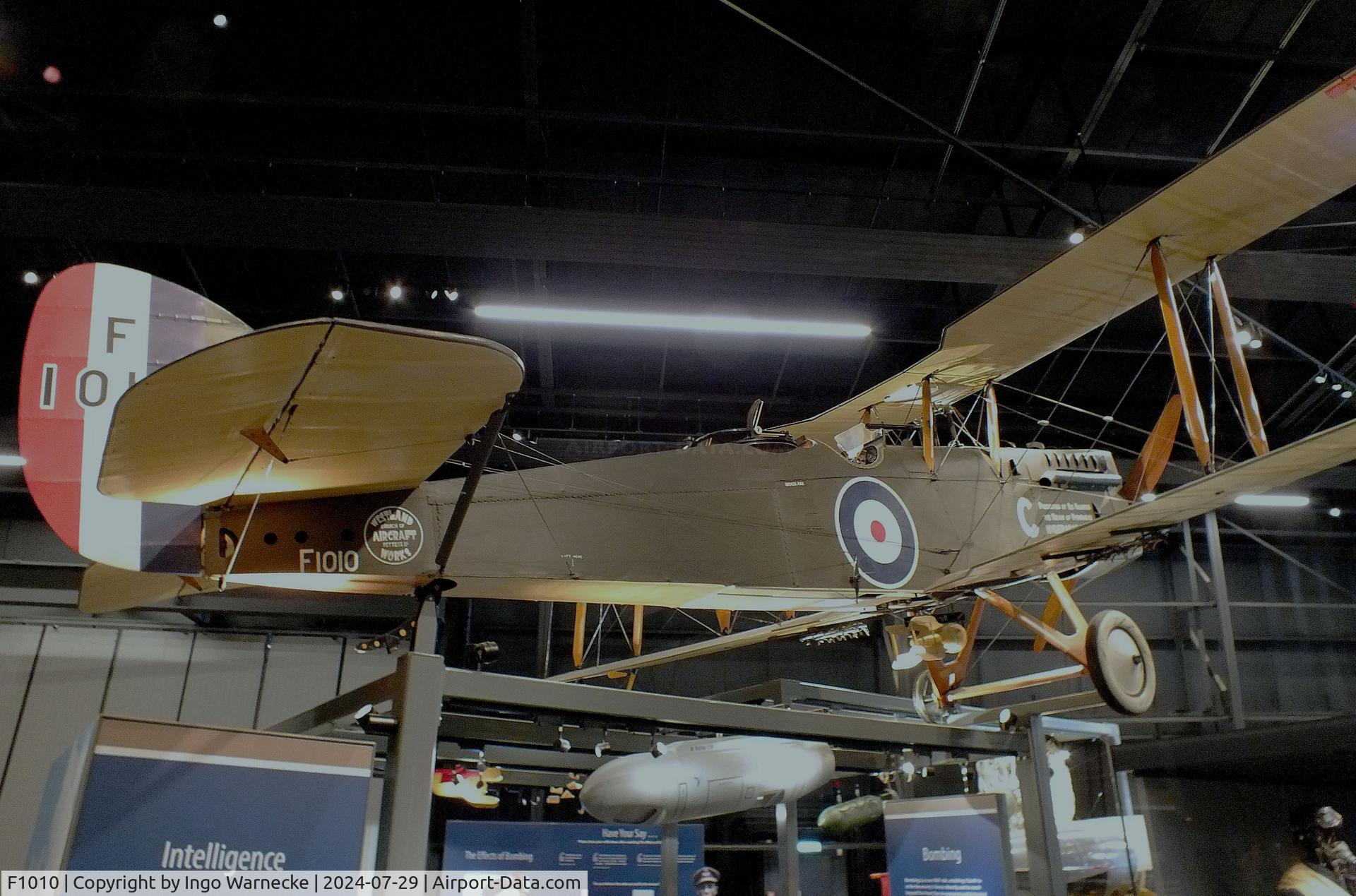 F1010, De Havilland DH-9A C/N WA8459AMA, De Havilland D.H.9A at the RAF Museum Hendon