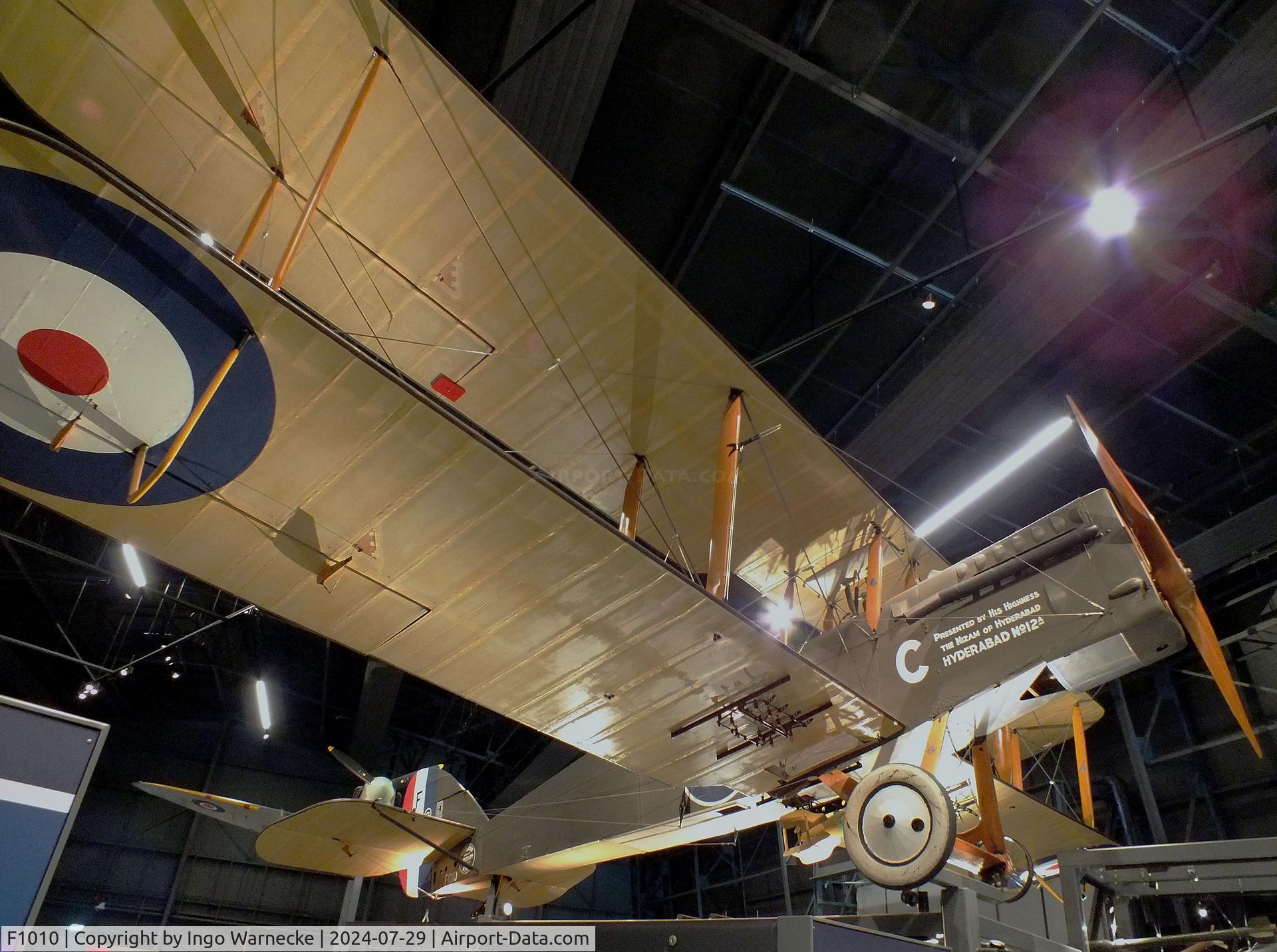 F1010, De Havilland DH-9A C/N WA8459AMA, De Havilland D.H.9A at the RAF Museum Hendon